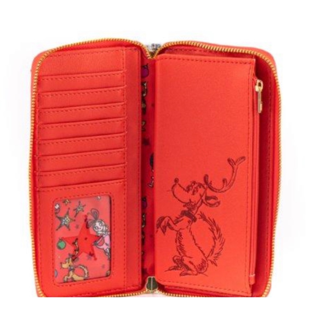 - Loungefly Dr. Seuss The Grinch Chimney Thief Mini Backpack and Wallet - Picture 7 of 8